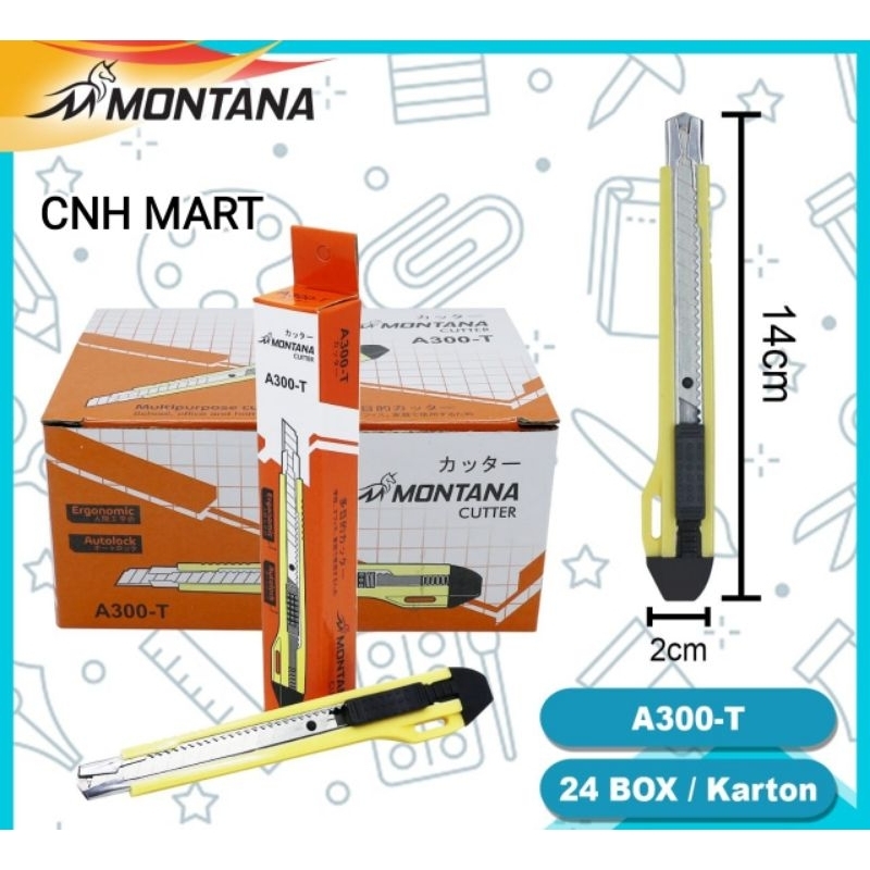 

Cater Kecil Montana A300-T - Pisau Cutter - Cutter A300 T Montana Harga 1 PCS