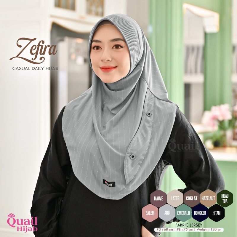 Jilbab Zefira Original Quail Hijab
