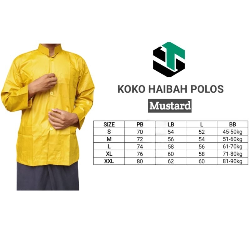 Baju koko haibah polos Baju koko polos Baju koko habaib