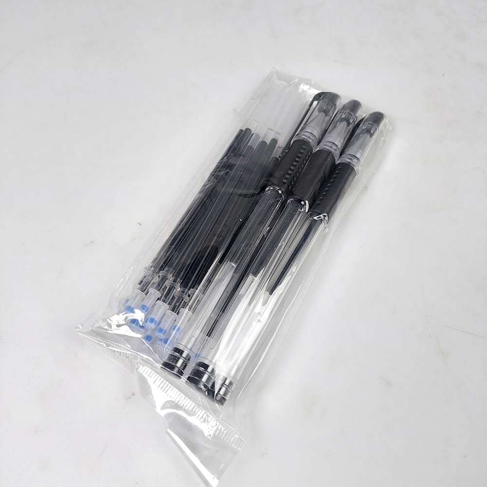 Pulpen Gel 0.5mm Isi Ulang 3 PCS dengan Tinta Refill 20 PCS - KB13CM - Black