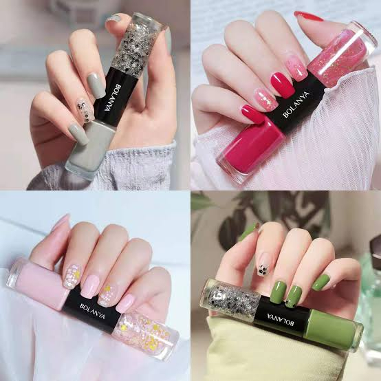 BOLANYA Kutek uku 2in1 Cat Kuku Korea Double Nail Polish Non Peel off