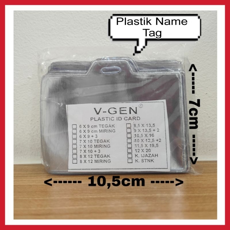 

PLASTIK MIKA NAME TAG ID CARD 100PCS