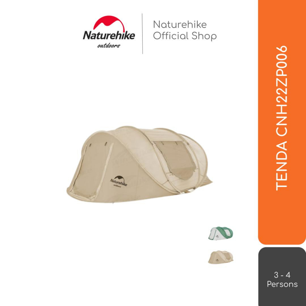 TENDA OTOMATIS 3 4 ORANG TUNNEL CAMPING NATUREHIKE CNH22ZP006