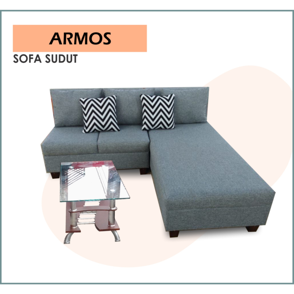 SOFA SUDUT ARMOS / SOFA SUDUT L MINIMALIS MURAH BERGARANSI