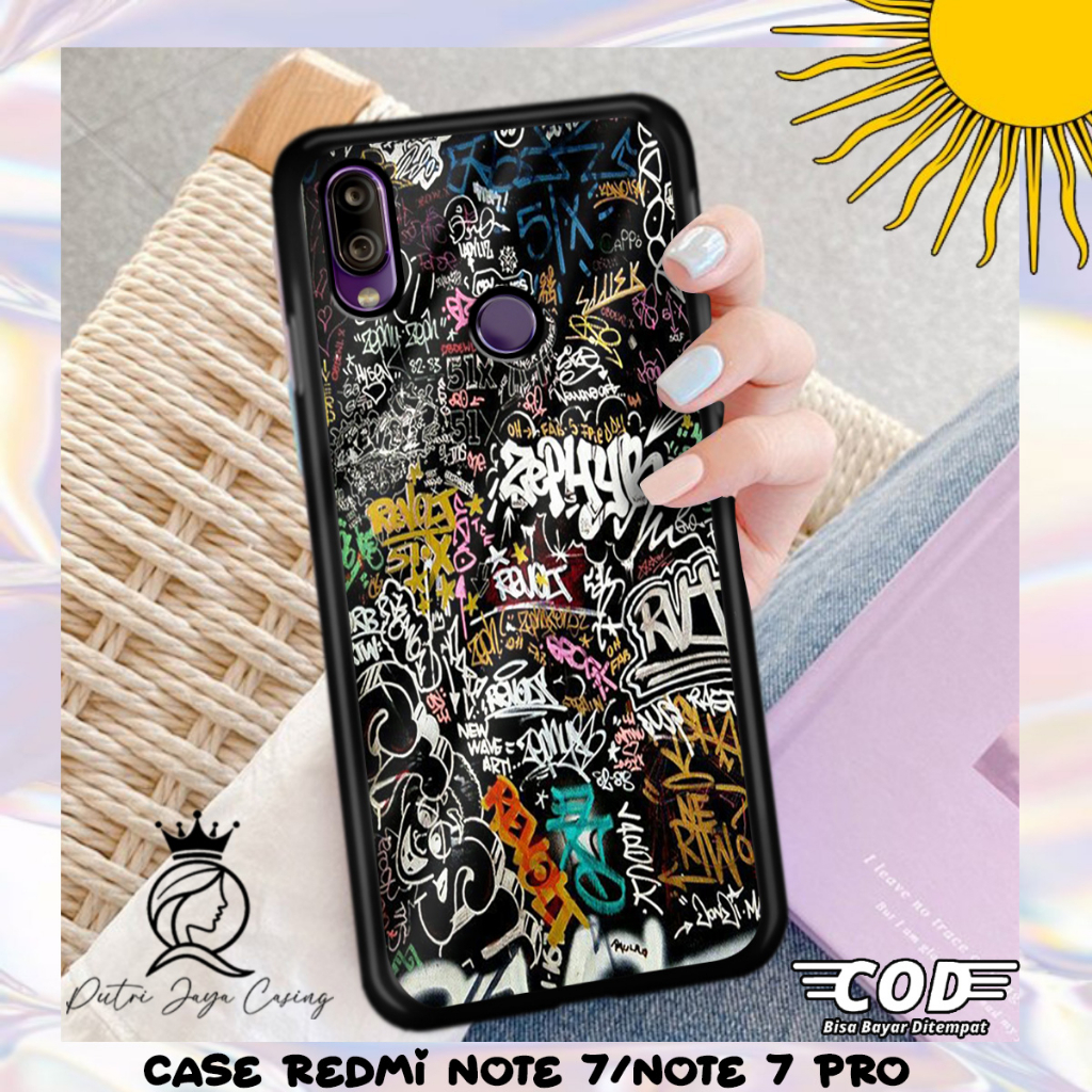 Case Hp REDMI NOTE 7 Motif ANIMGRAFTY Casing Hardcase Xiomi Softcase Estetik Premium Aksesosris Peli