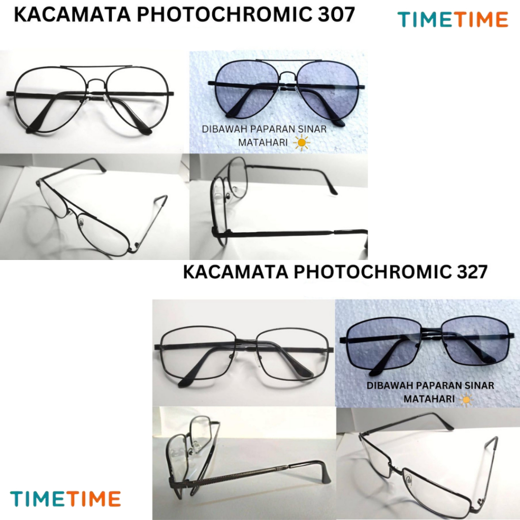 Kacamata Photochromic Kacamata berubah warna kacamata 2 In 1 Tipe 307 dan 327