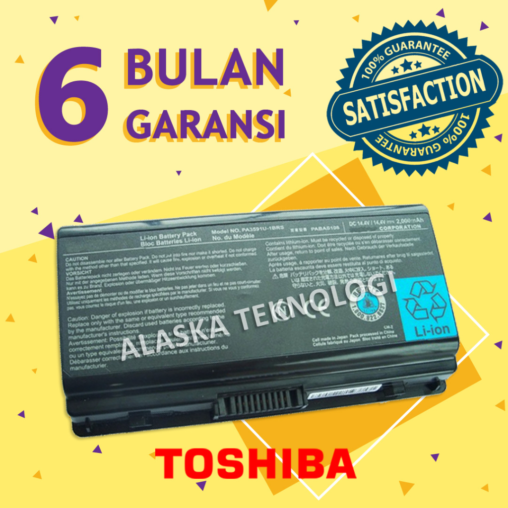 Original Baterai Laptop TOSHIBA Satellite L40 L40-10O L40-12K L40-12N L40-12W L40-12X L40-12Y L40-12