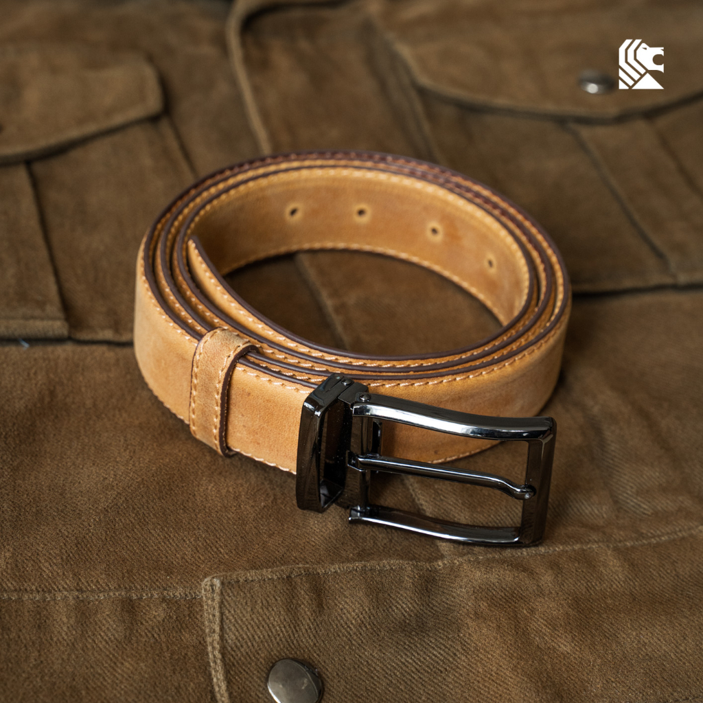 Ikat Pinggang Pria Terbaru Bahan Kulit Sapi Asli 100% Original 3 Warna Hitam Tan Brown - SAYEKTI BELT