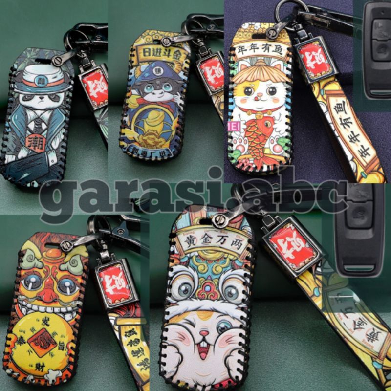 Case Pelindung Tempat Kunci Motor Honda ADV PCX 160 Vario 125 150 160 ABS 2023 Scoopy Motif Hewan China Casing Aestetic Lanyard Carabiner Sio Anime Biju Kungfu Kesing Nomer Nomor Keamanan 125cc 150cc 160cc Keyless