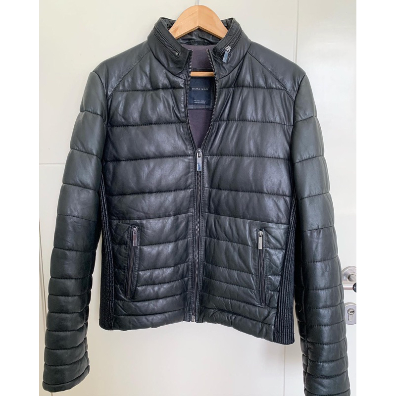 Jaket kulit ZARA MAN jacket pria puffer ORIGINAL