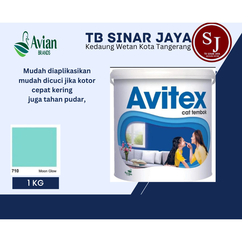 Cat AVITEX 1KG Cat Tembok dan Plafon - 710 Moon Glow