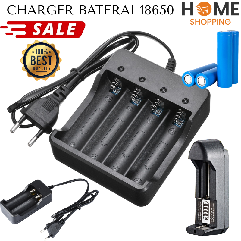 [HS] BATERAI BATTERY 18650 / BATERAI CHARGER 18650 / BATERAI CHARGER 1 SLOT / BATERAI CHARGER 2 SLOT