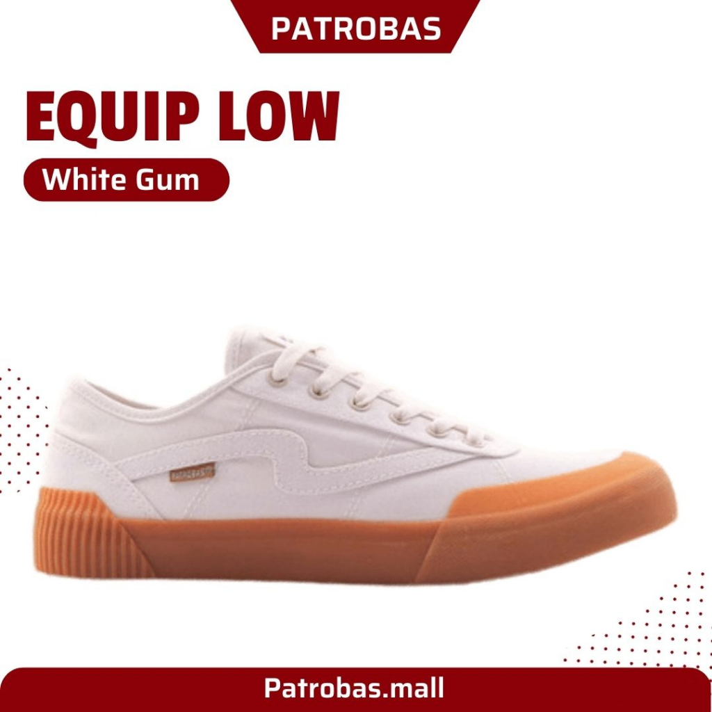 Patrobas Equip Low White Gum Original Sepatu Petrobas White