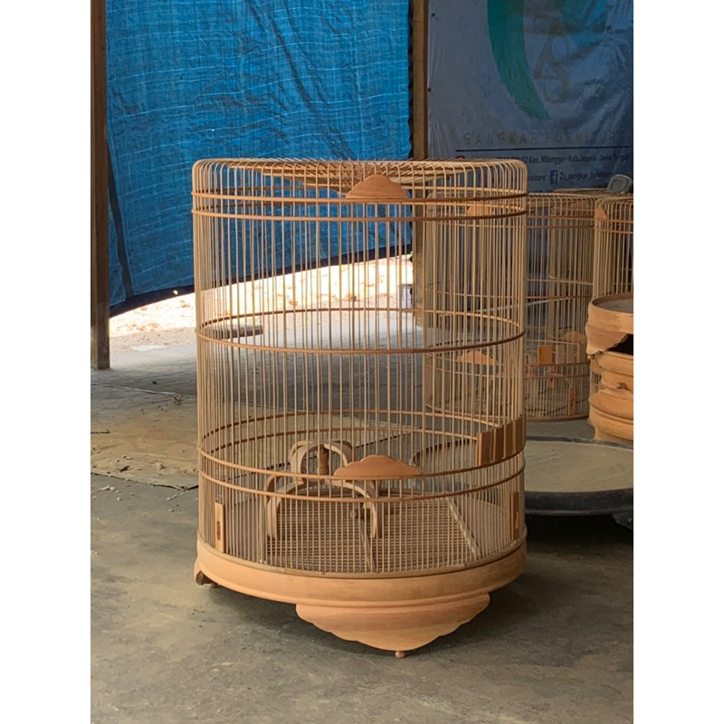 sangkar murai mentahan bahan kayu