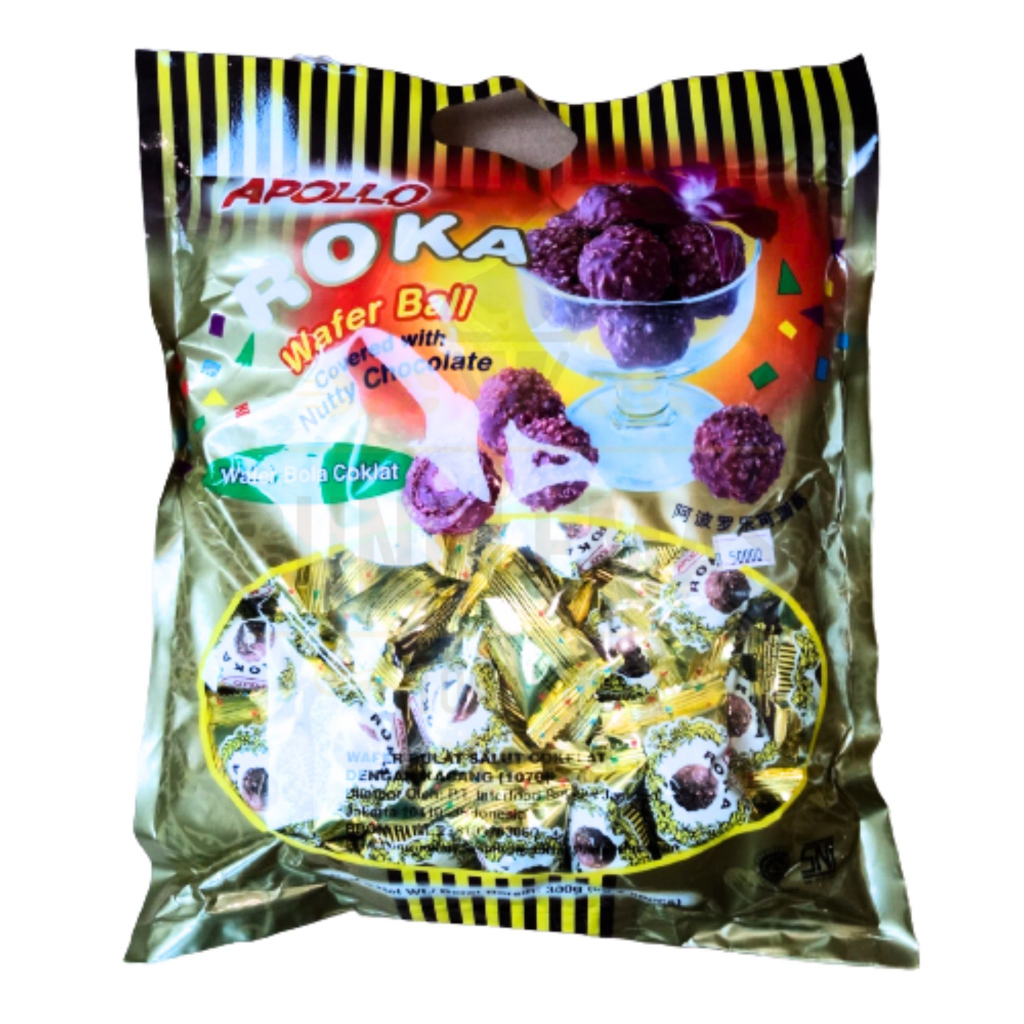 Apollo Roka Coklat isi 70 Pcs 420gr Chocolate Wafer Ball