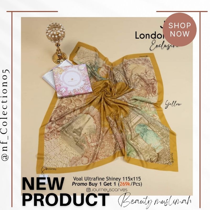 TERMURAH  LONDON SERIES BY JOURNEY || Hijab segiempat terbaru journey || hijab jilbab kerudung segie