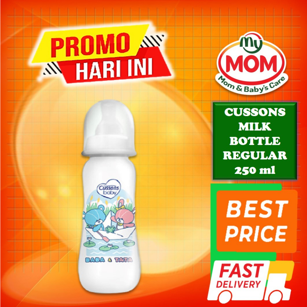 [BPOM]  Cussons Baby Milk Bottle REGULER PP Anti Colic 250ml / Cusson Botol Susu Bayi / MY MOM