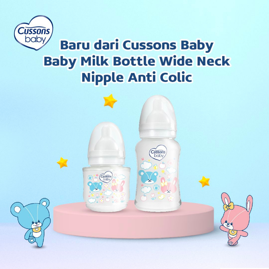 [BPOM] Cussons Milk Bottle PP WIDE NECK 125ml / Cusson Botol Susu Bayi / MYMOM