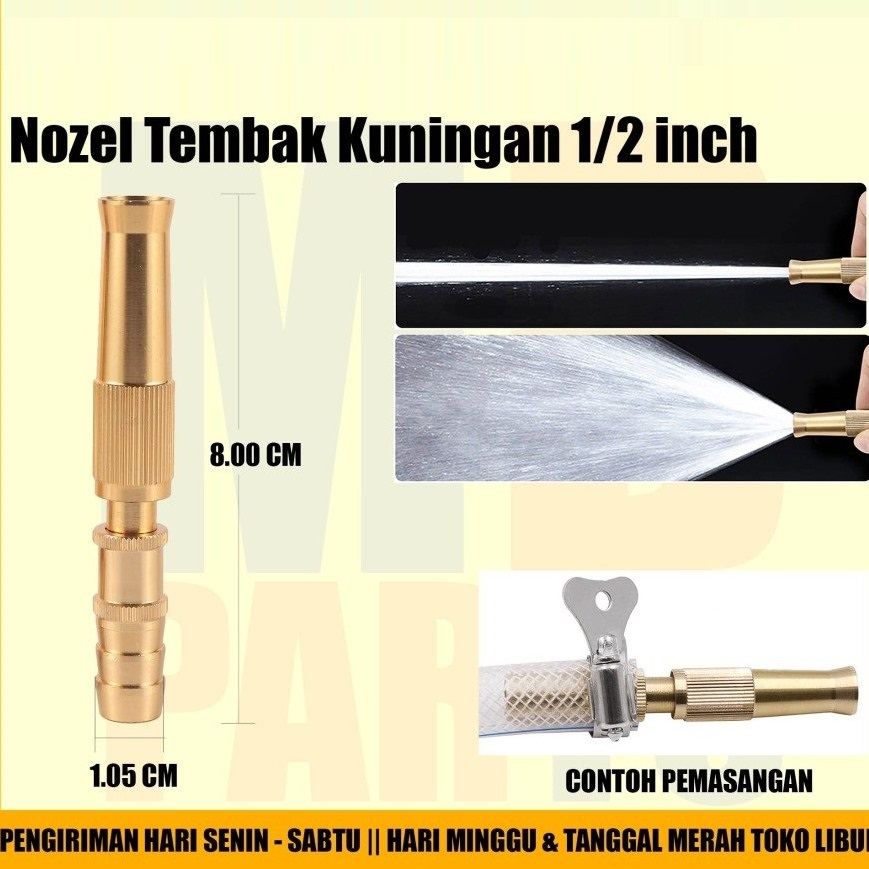 SEMPROTAN AIR LURUS KUNINGAN / NOZEL SELANG SPRAYER