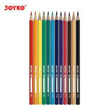 

JOYKO PENSIL WARNA PANJANG 12 WARNA / COLOR PENCIL BERKUALITAS LEBIH TEBAL / JOYKO WOODLESS COLOR PENCILS CP-103