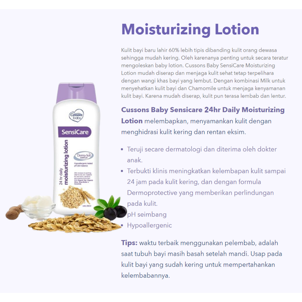 [BPOM] Cussons Baby Sensicare Moisturizing Lotion 200ml / Sensi Care Lotion Bayi / MY MOM