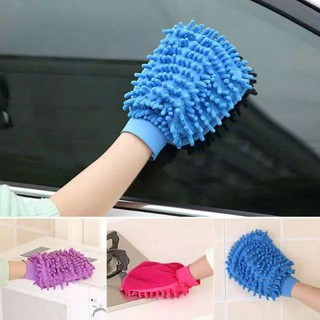 Yamata Wash Mitt Sarung Tangan Lap Cuci Mobil dan Motor Bulu Microfiber Serbaguna 2 In 1 Sarung Tangan Pembersih Mobil Tebal Sarung Tangan Sikat Penyerap Pembersih Detailing Anti bakteri