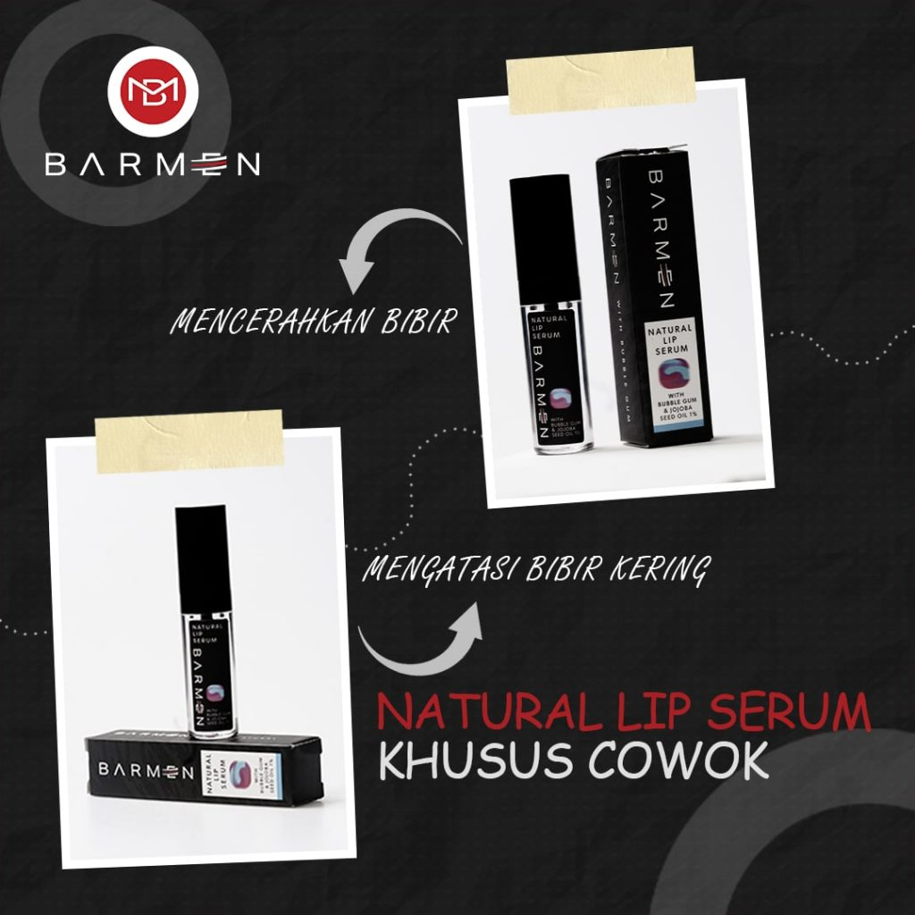 Barmen Natural Lip Serum Mengatasi Bibir Hitam Pada Pria