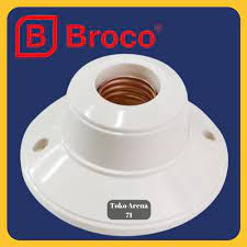 Fitting Plafon Bulat Broco / Fitting Bulat Rumah Lampu SNI