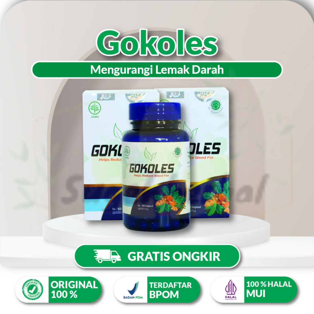 GOKOLES ASLI ORIGINAL OBAT UNTUK MENURUKAN KOLESTROL TINGGI HERBAL 100%
