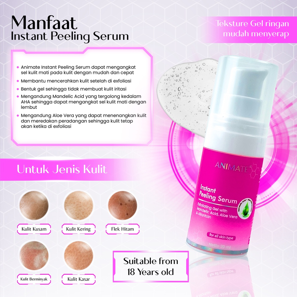 Animate Instan Peeling Serum Wajah