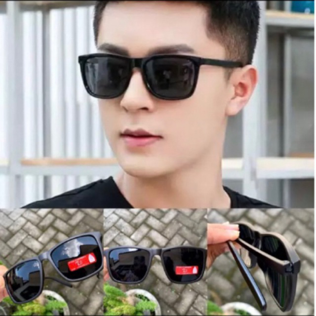 Kacamata Hitam Fashion Casual Doff / Glossy / pelangi RB Space  Riben Unisex Pria Wanita Original