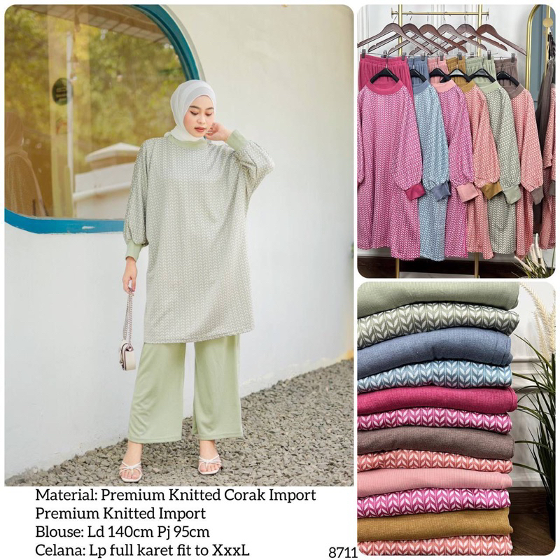 CLARKE SET KULOT TUNIK // BISA COD