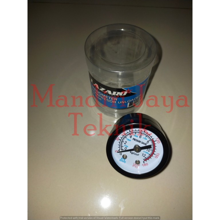 Manometer Kompresor 12 Bar LAZARO