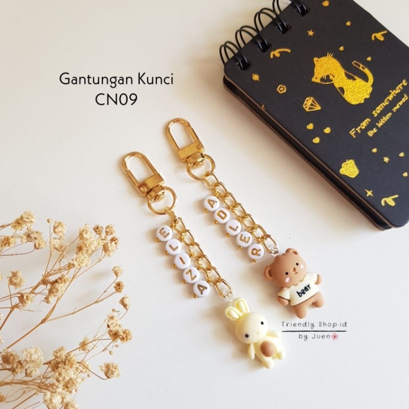 Gantungan Kunci Custom Nama CN09 / Gantungan HP / Gantungan Tas / Gantungan Aksesories / Keychain / Bag charm