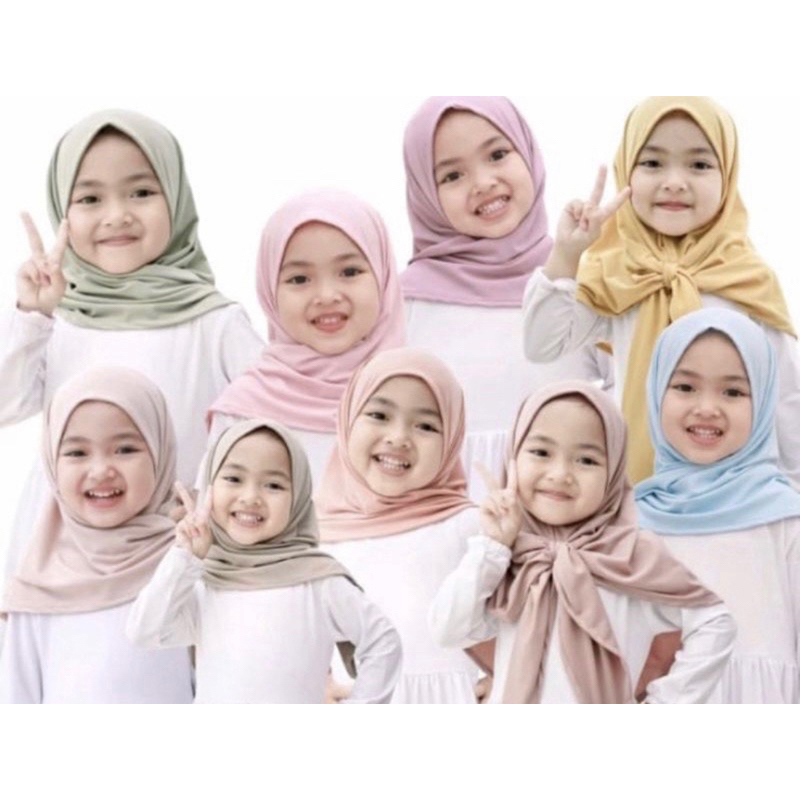 Hijab Instan Anak | Hijab | Krudung Anak | Free Brooch Cantik