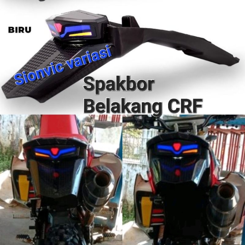 SPAKBOR BELAKANG CRF150L PLUS FLASER SEN /LAMPU STOP BELAKANG CRF
