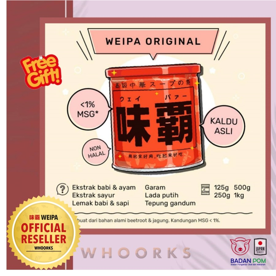 

WEIPA ORIGINAL 250gr bumbu masak jepang msg penyedap rasa