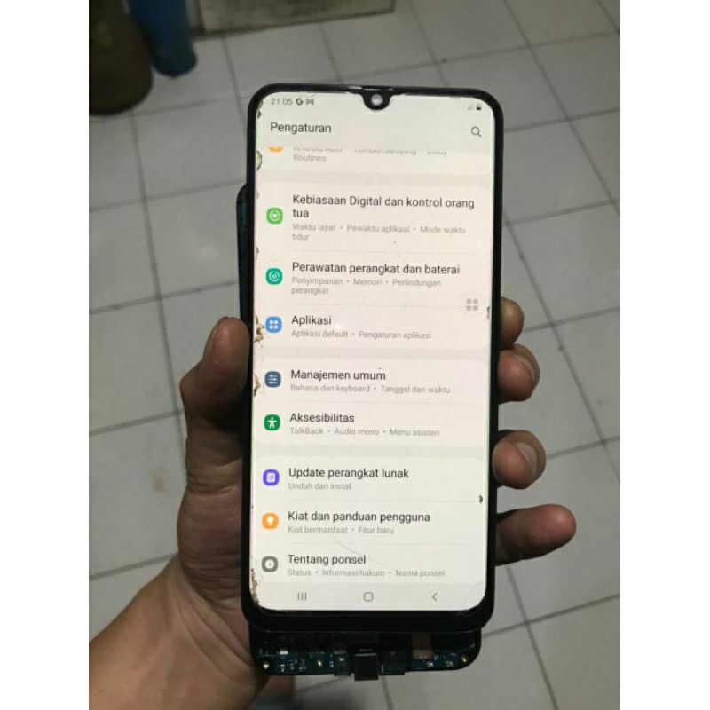 lcd touchscreen+frame samsung A50/A30 original copotan amoled (SEIN)