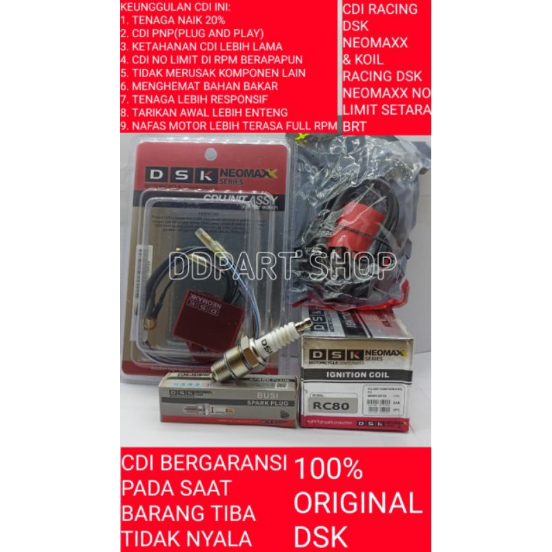 CDI DSK UNLIMER RACING & KOIL COIL RACING DSK & BUSI RACING DSK NEOMAXX TS 125 RC 100 RC 110 TORNADO