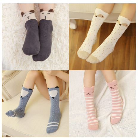 KAOS KAKI PANJANG BAYI KARAKTER ANTI SLIP SOCKS BABY ANIMAL | FADHILAH SHOP BJB