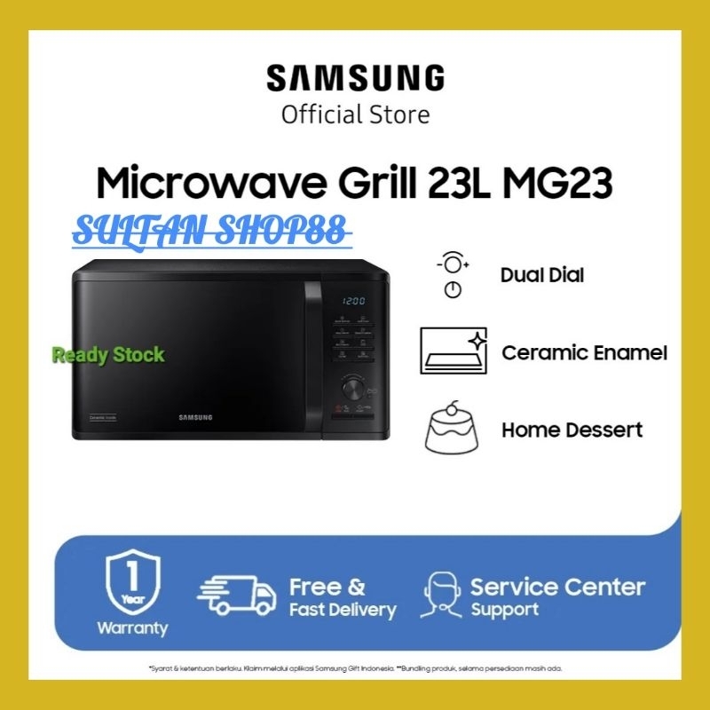 Samsung Microwave Grill MG23K3505AK 23 LITER I Microwave Samsung Grill