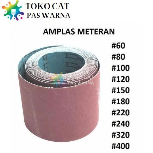 Amplas Roll Meteran Grit Kasar Sedang Halus Serbaguna
