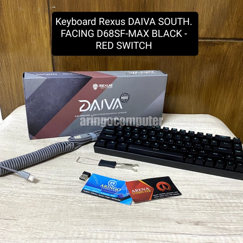 Keyboard Rexus DAIVA SOUTH FACING D68SF-MAX BLACK - RED SWITCH