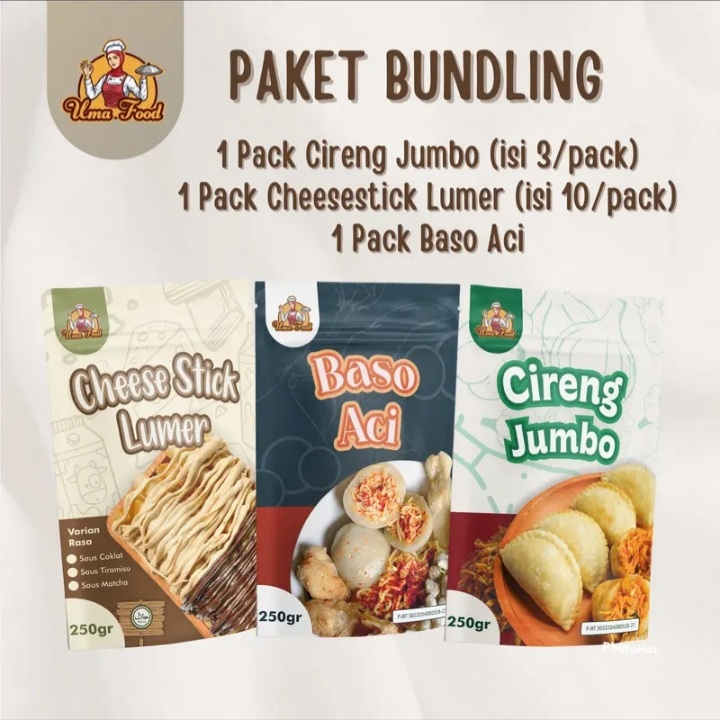 

PAKET BUNDLING cireng jumbo baso aci cheesestick lumer
