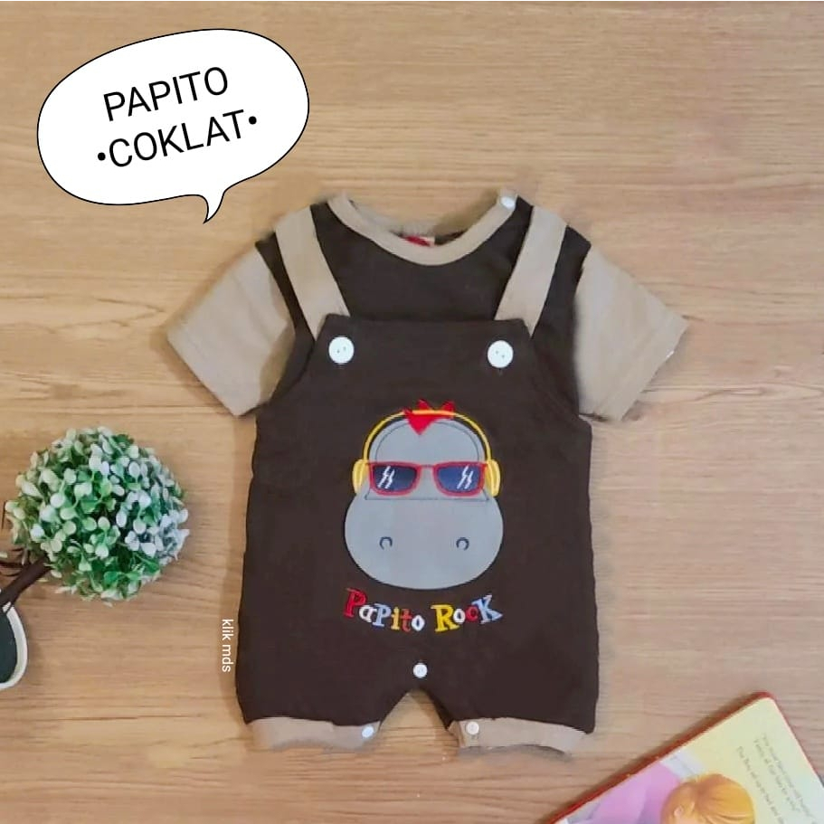 Klik Mds Overall Anak Bayi Laki-laki Motif Car Baby Dan Safari Estimasi Usia 3-12 Bulan