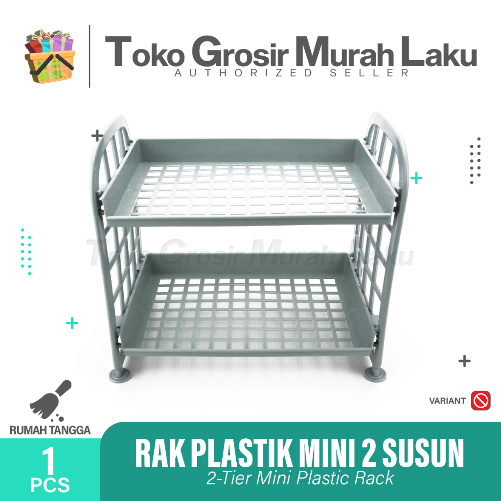 RAK SUSUN PLASTIK 2 TINGKAT / RAK SUSUN MINI PORTABLE MULTI FUNGSI