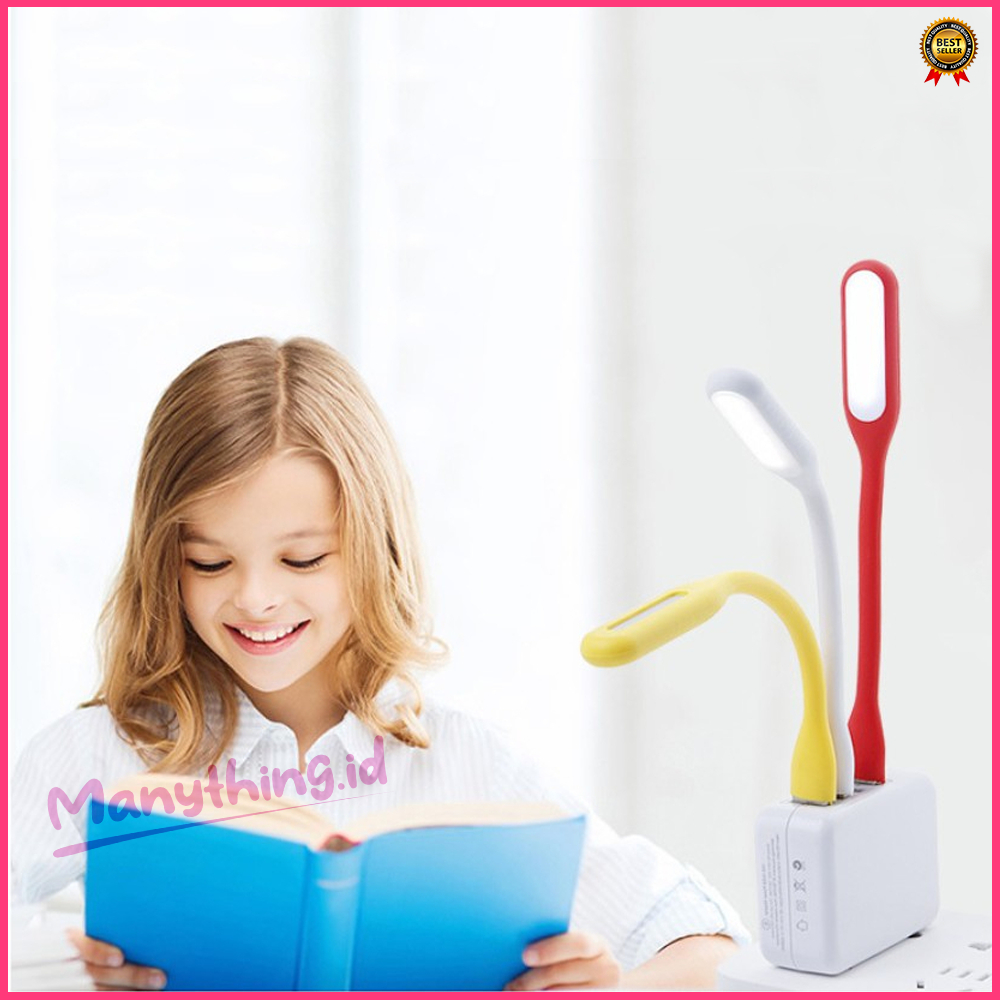 MANYTHING - USB LED Lamp / Lampu Sikat Gigi emergency lamps light portable belajar baca laptop powerbank