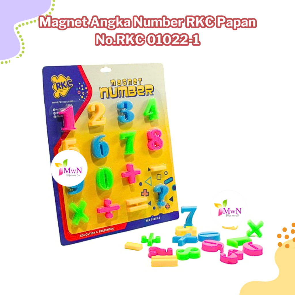 mwn.toys Magnet Angka Number RKC Papan No.RKC 01022-1