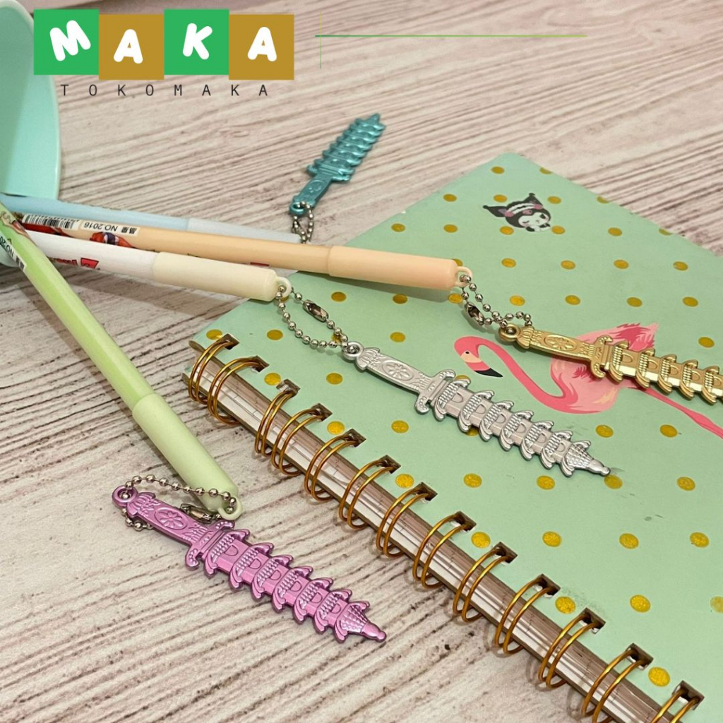 

pulpen gel gantunga menara pedang pen gel tinta bolpen tinta pena gel peralatan sekolah perlengkapan alat tulis kantor atk unik