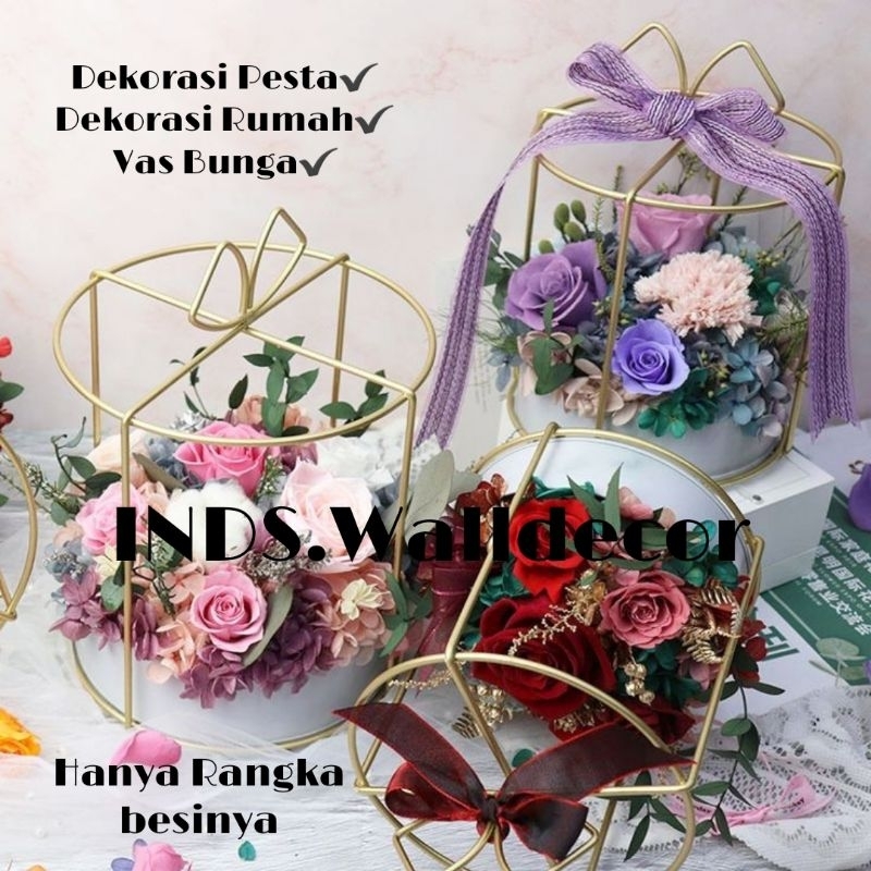 RAK POT VAS BUNGA DEKORASI MEJA PESTA PERNIKAHAN DEKORASI SESERAHAN